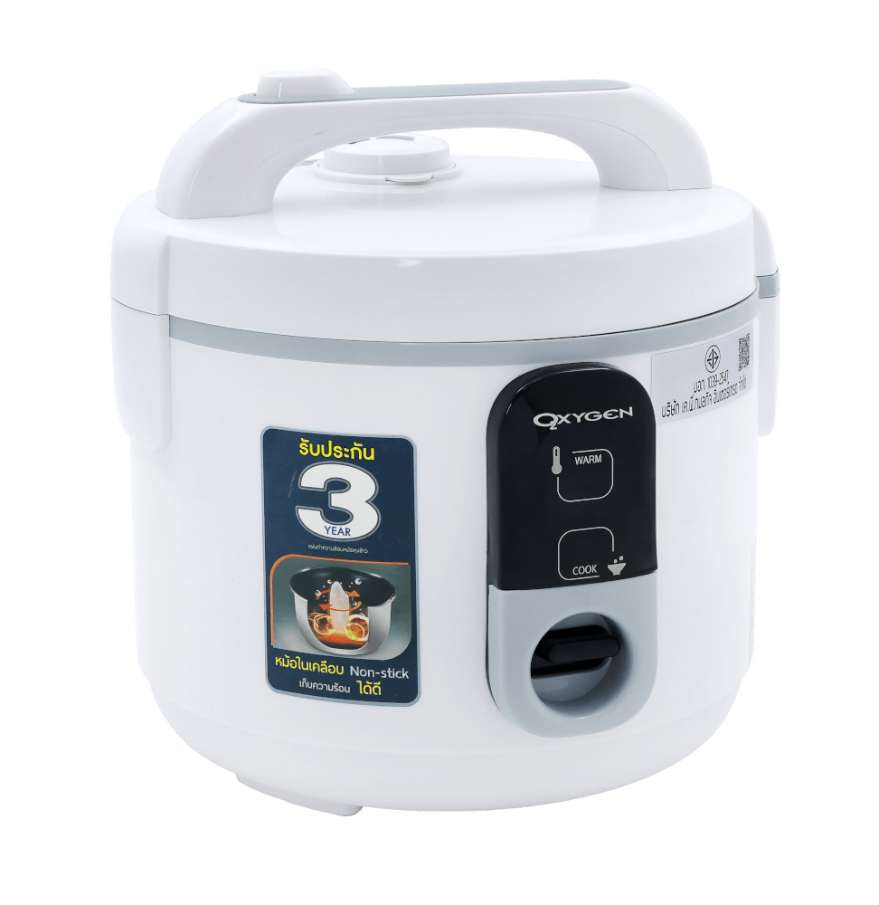 หม้อหุงข้าว OXYGEN รุ่น RC-152 ขนาด 1.5 ลิตร สีขาว